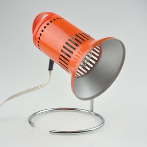 Mid Century Desk Lamp, Desk Metal Lamp, Table Lamp, Desk Lamp, Mid Century Lamp, Metal Lamp, Orange Lamp, Chrome Lamp, Table Light