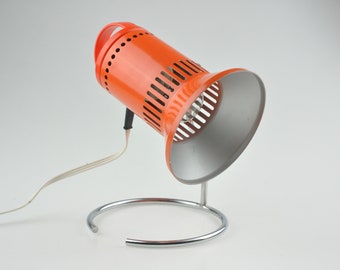 Mid Century Desk Lamp, Desk Metal Lamp, Table Lamp, Desk Lamp, Mid Century Lamp, Metal Lamp, Orange Lamp, Chrome Lamp, Table Light