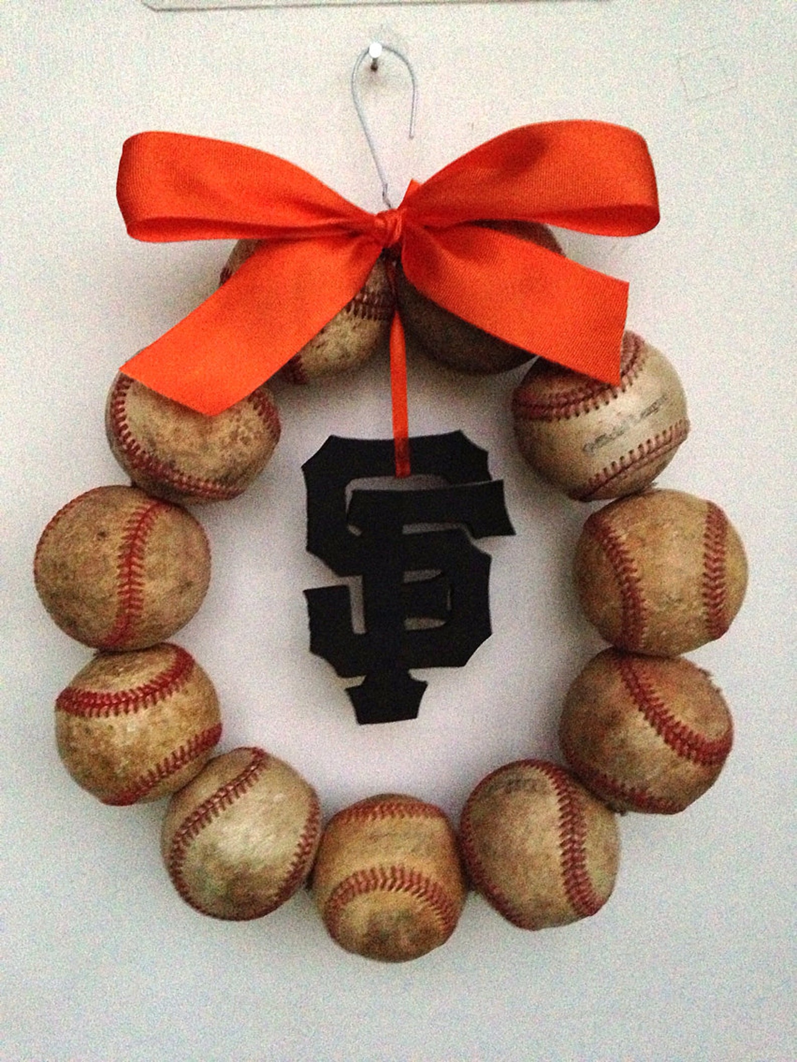 San Francisco Giants Baseball Wreath Etsy