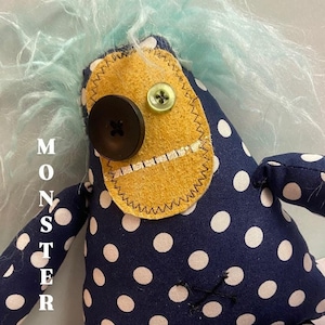 Monster doll, unique doll, doll, Handmade doll, Gothic doll, scary doll, creepy doll, art doll, one of a kind doll, fabric doll,  monsters