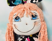 Topsy turvy doll , cute doll , two in one doll , art dolls , plush doll, Christmas doll, fabric dolls , cloth dolls, handmade dolls , doll