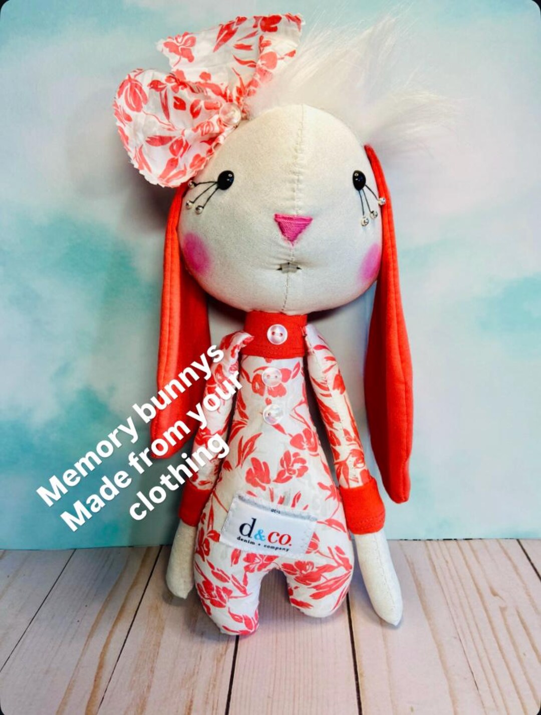 Custom Memory Animals Memory Bunny, Keepsake, Custom Clothing Doll, Memorial Animal - Etsy