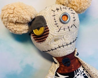 gothic monster, creepy dolls, handmade stuffed dolls,