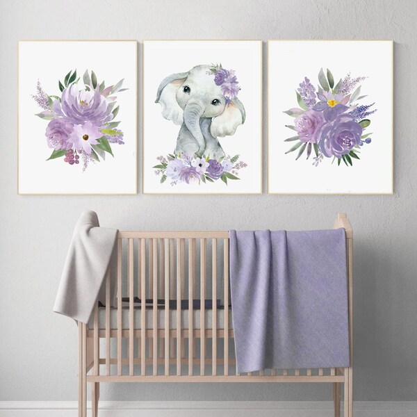 Purple Nursery Decor Etsy