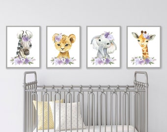 lavender wall art for nursery