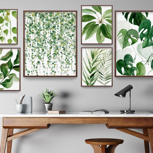Botanical Print Set Abstract Paintings Plant Posters - Etsy