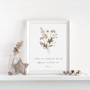 Psalm 127 Printable, Bible Verse Wall Art, Scripture Print, Pregnancy ...
