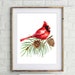 Cardinal Bird Print, Watercolor Cardinal Wall Art, Digital Download, Entryway Wall Decor, Hostess Gift, Nature Lover Gift, Printable Theme