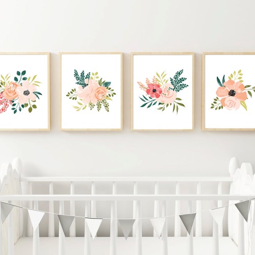 Nursery Wall Art Nursery PRINTABLE Art Baby Girl Nursery Decor - Etsy