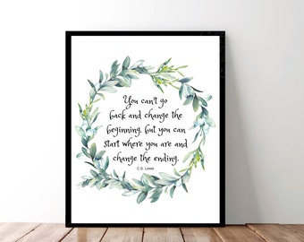 Cs Lewis Quote Wall Art Inspirational Wall Art Motivational Etsy