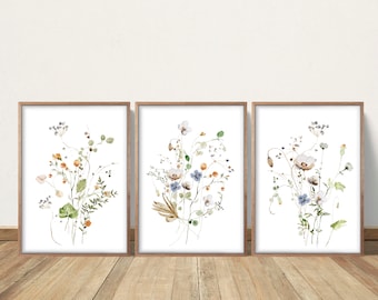 pix Framed Wildflower Wall Art wildflower art etsy