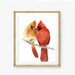 Watercolor Cardinals Wall Art, Male and Female Cardinal Print Digital Download, Printable Watercolor Birds, Original Painting, Best Selling