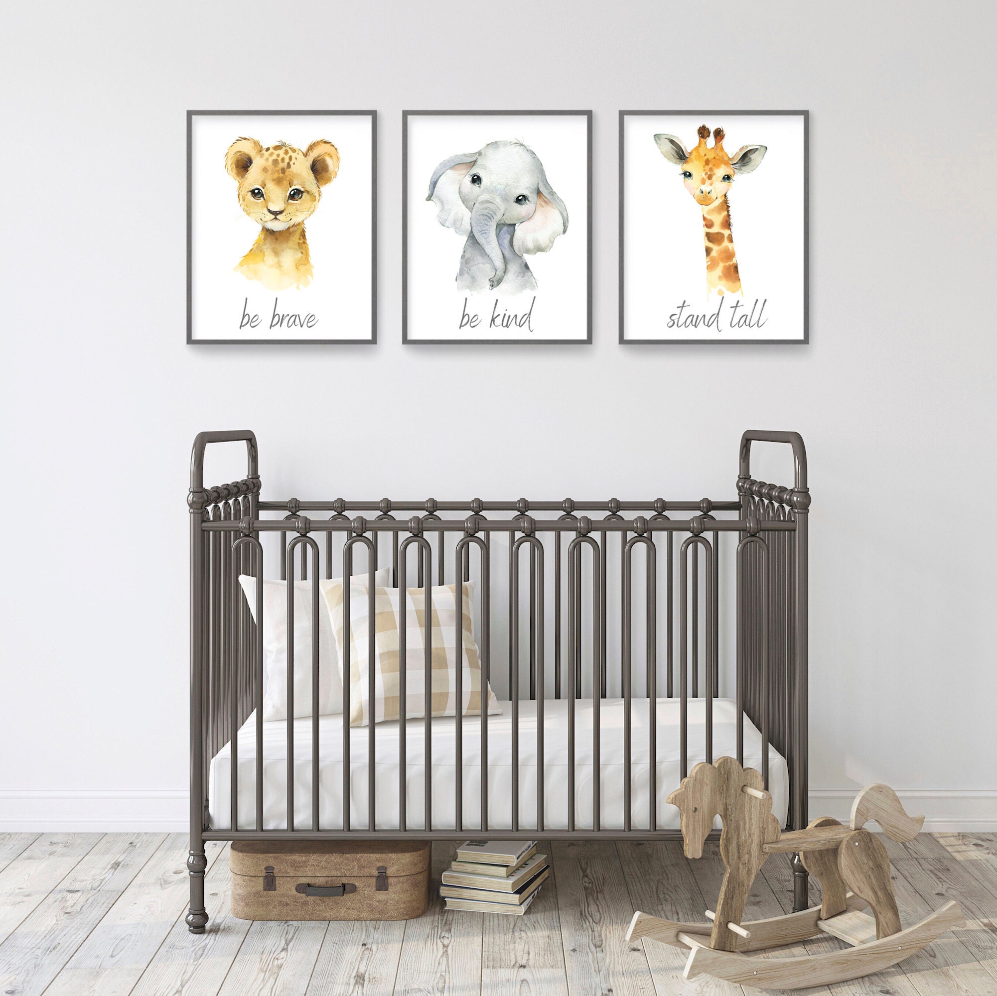Boys Room Giraffe Jungle Nursery Decor Monkey Personalized Nursery decor Safari Sign Lion