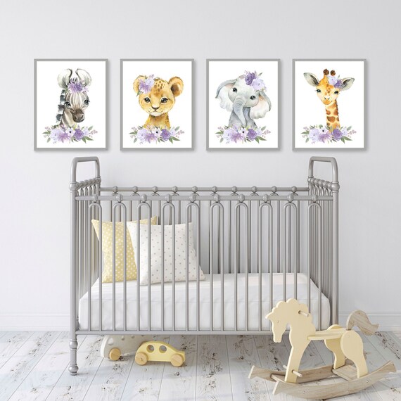 baby girl safari nursery