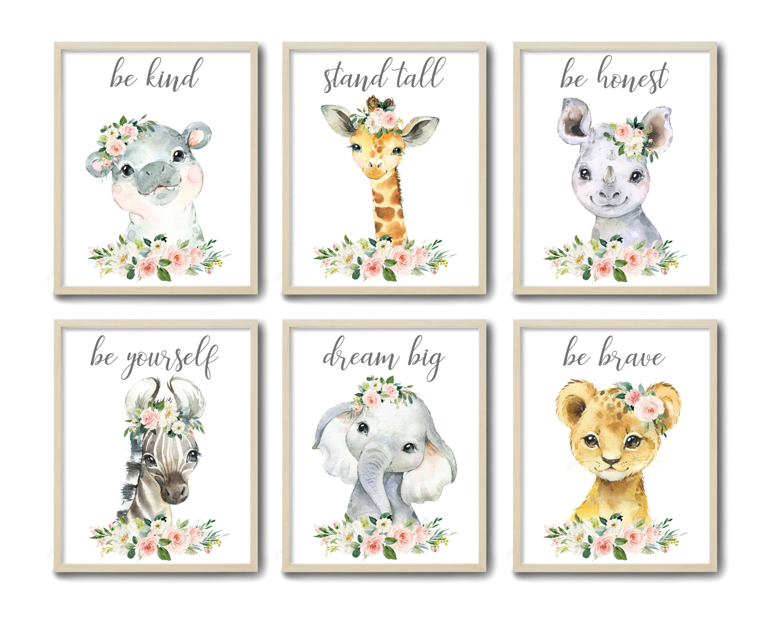 Safari Nursery Decor Girls Nursery Decor PRINTABLE Nursery Decor 