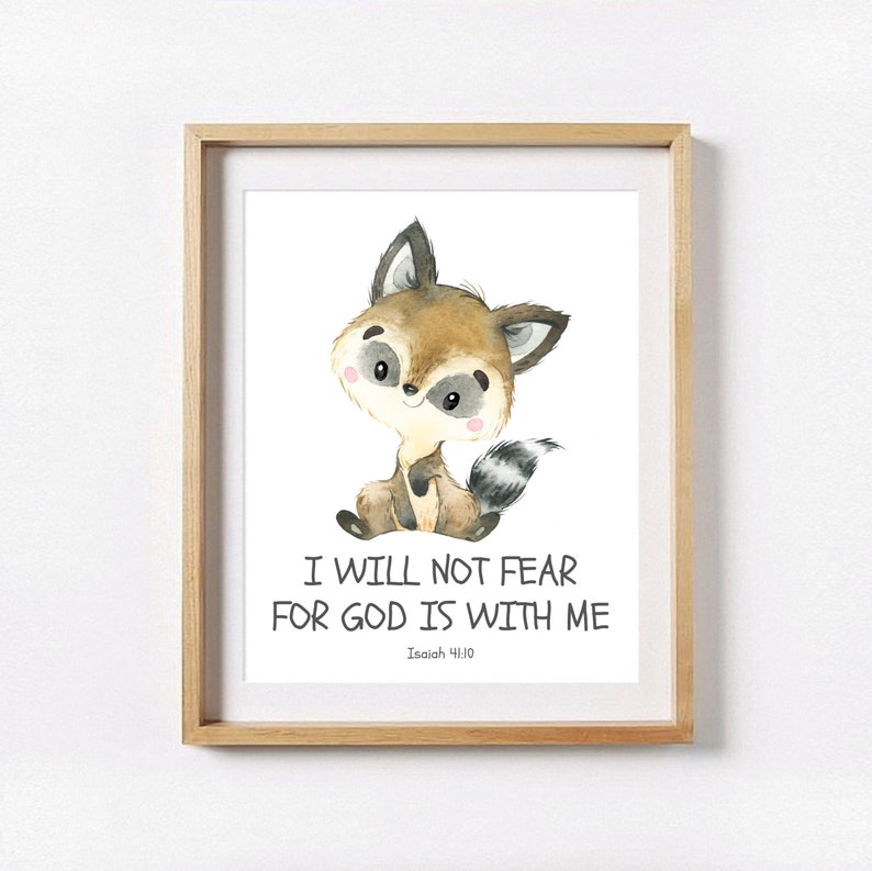 Kid Scripture Prints Boys Room Wall Decor Printable Gift Idea Digital Download Bible Verse Wall Art Nursery Wall Art Woodland Animals