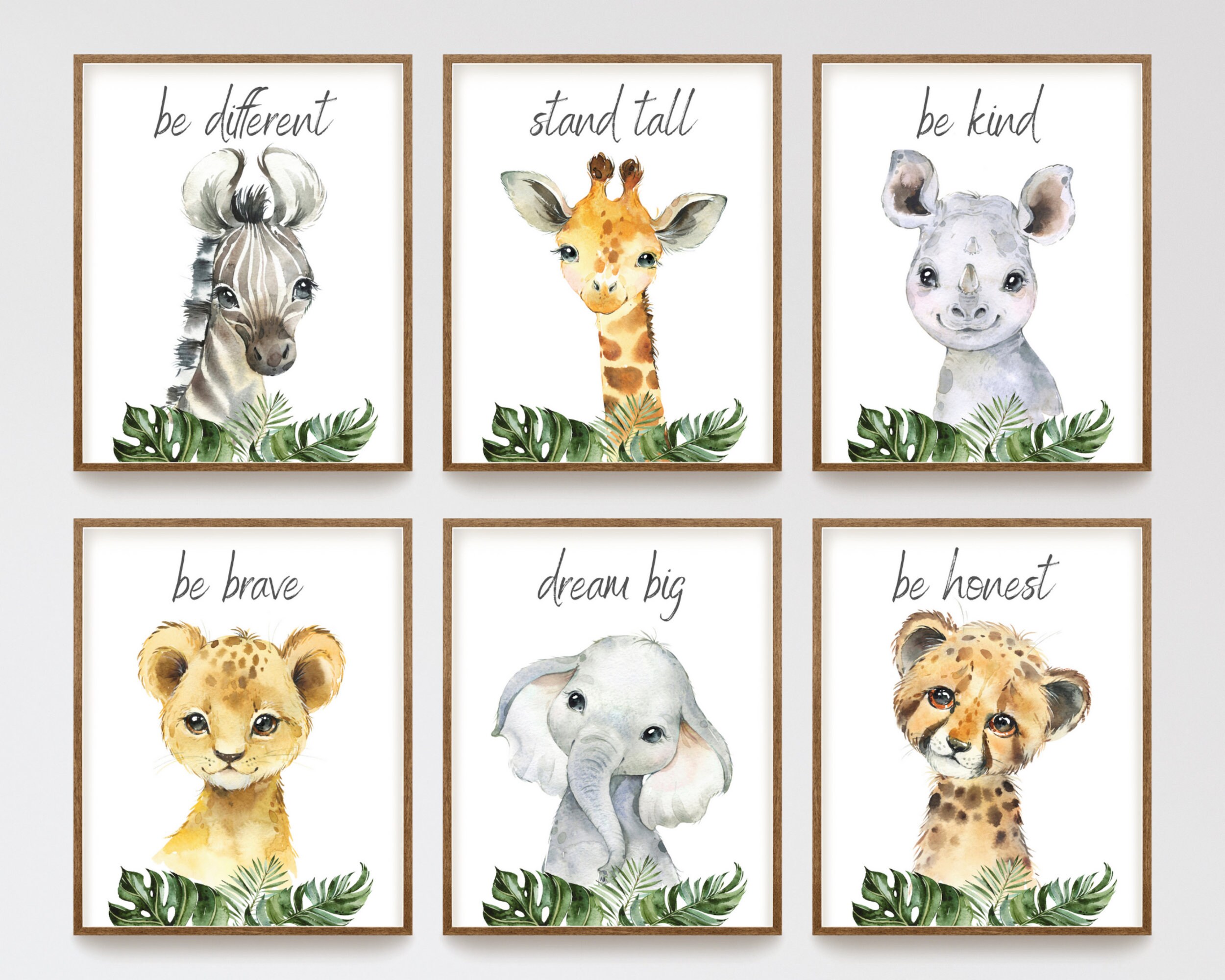 Safari Kinderzimmer Dekor Baby Junge Kinderzimmer Wandkunst | Etsy