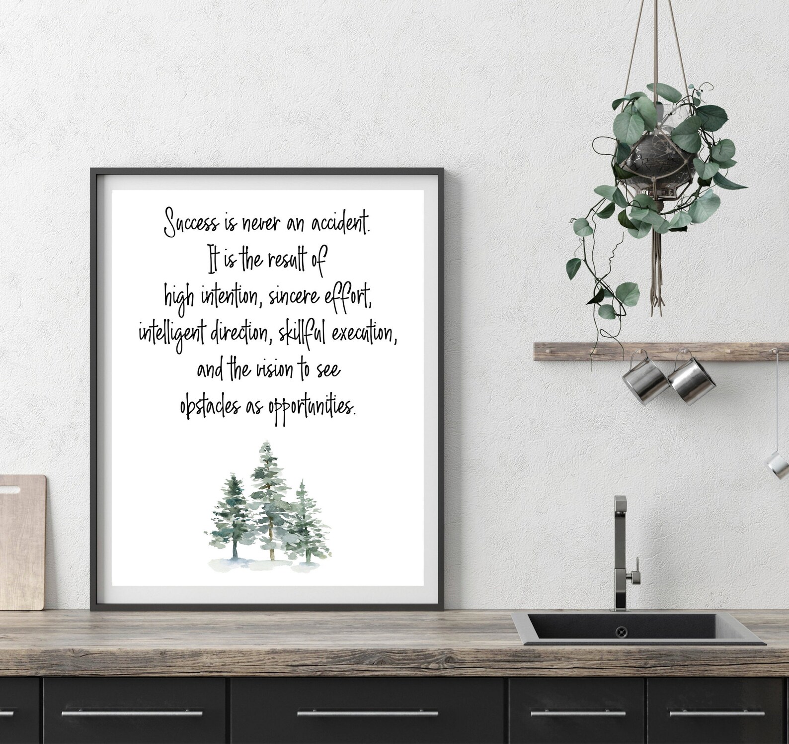 Success Quote Inspirational Wall Art Motivational Poster | Etsy