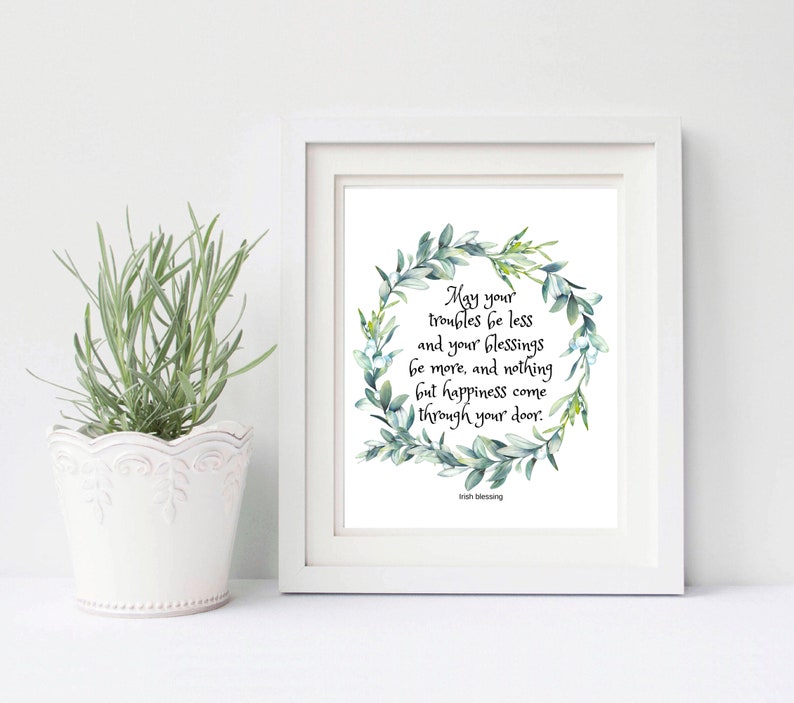 Irish Blessing Print Irish Prayer Ireland Gift Christian Etsy