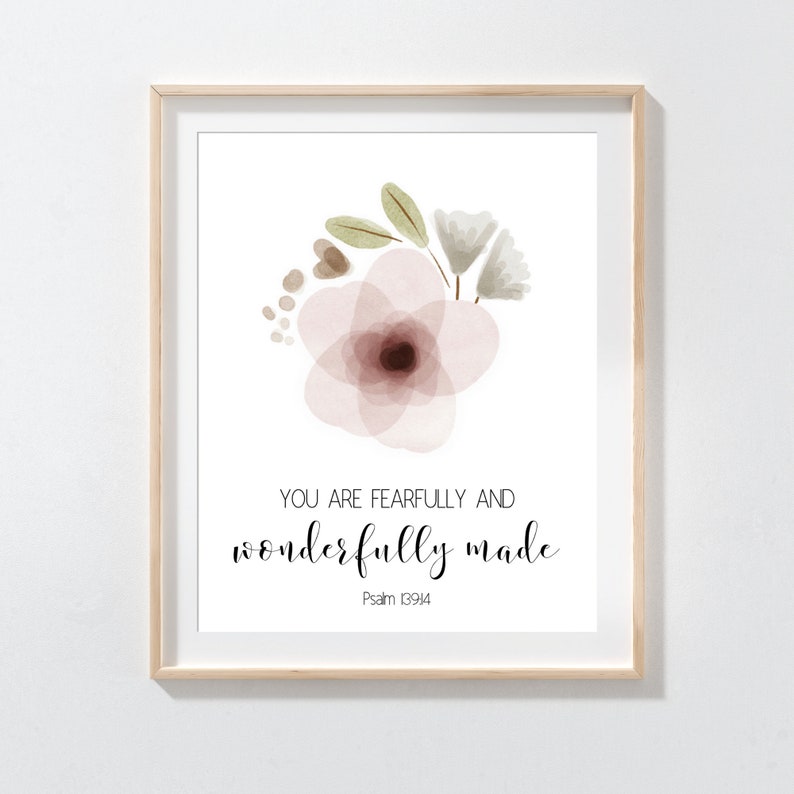 Christian Nursery Decor Kids Bible Verse Wall Art Watercolor Etsy