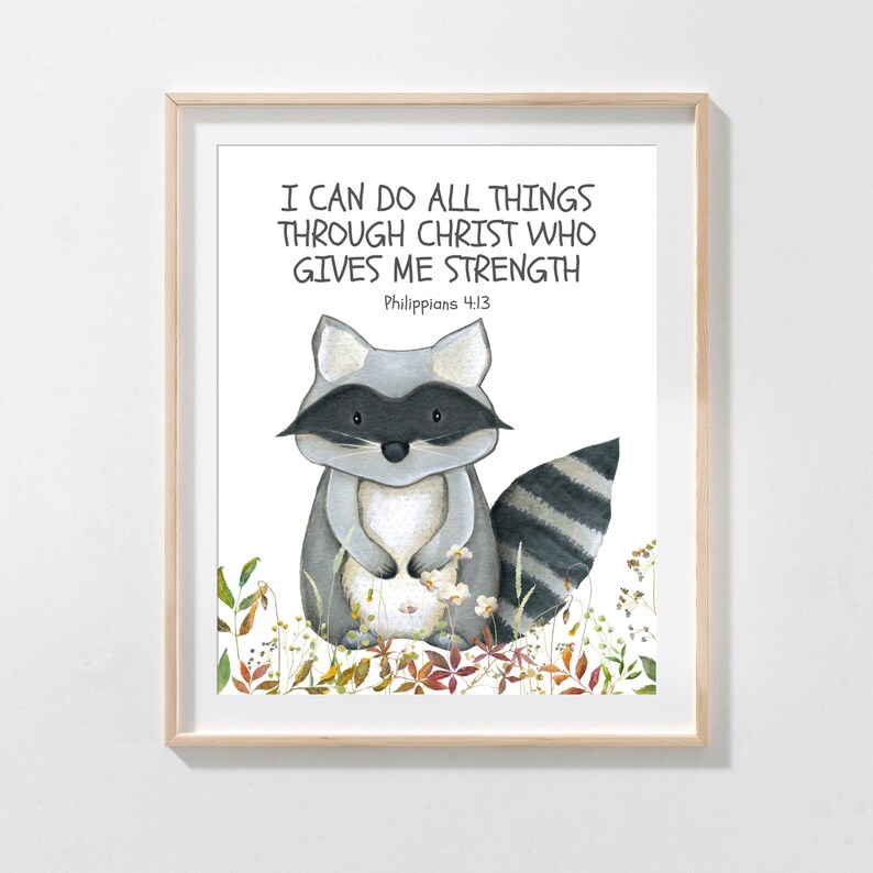 Christian Nursery Decor Kids Bible Verse Wall Art Scripture Etsy