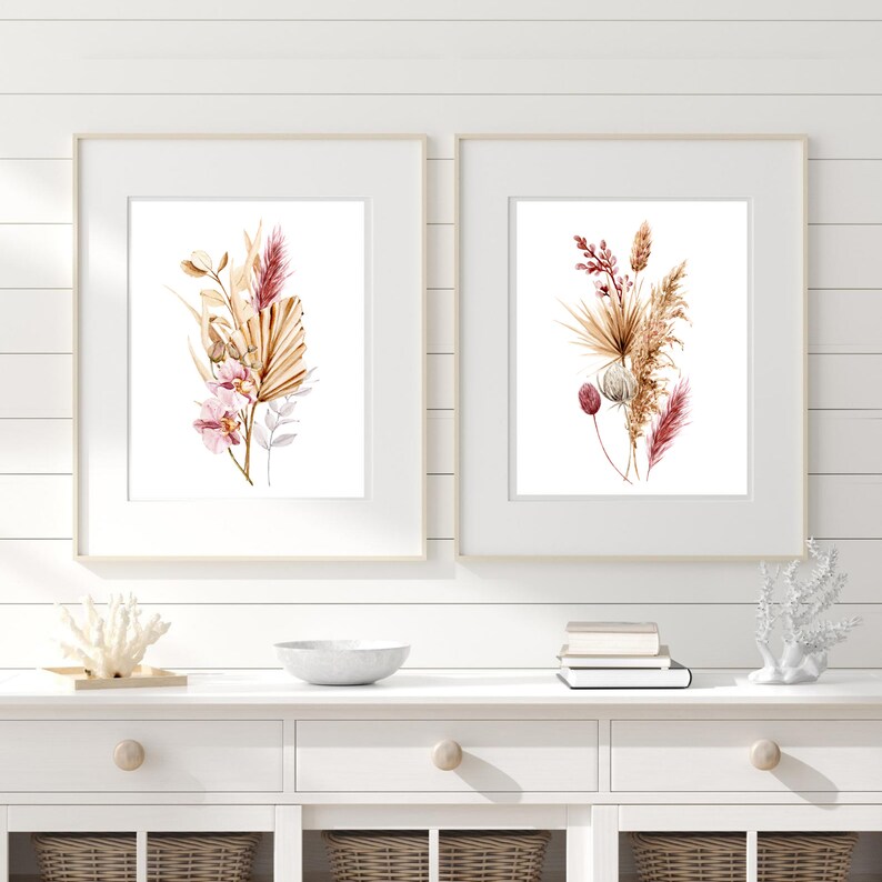 Dried Pampas Grass Decor Farmhouse Decor Botanical Bouquets Etsy