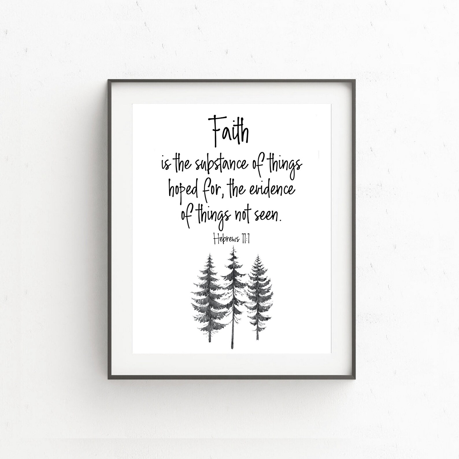 Faith Definition Printable Bible Verse Wall Art Christian  Etsy