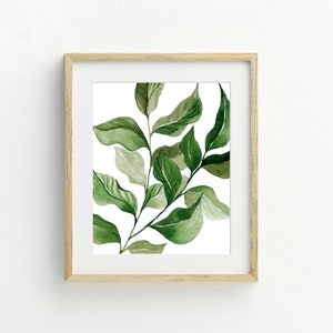 Botanical Print Set, Living Room Wall Art, Plant Poster, Leaf Print ...