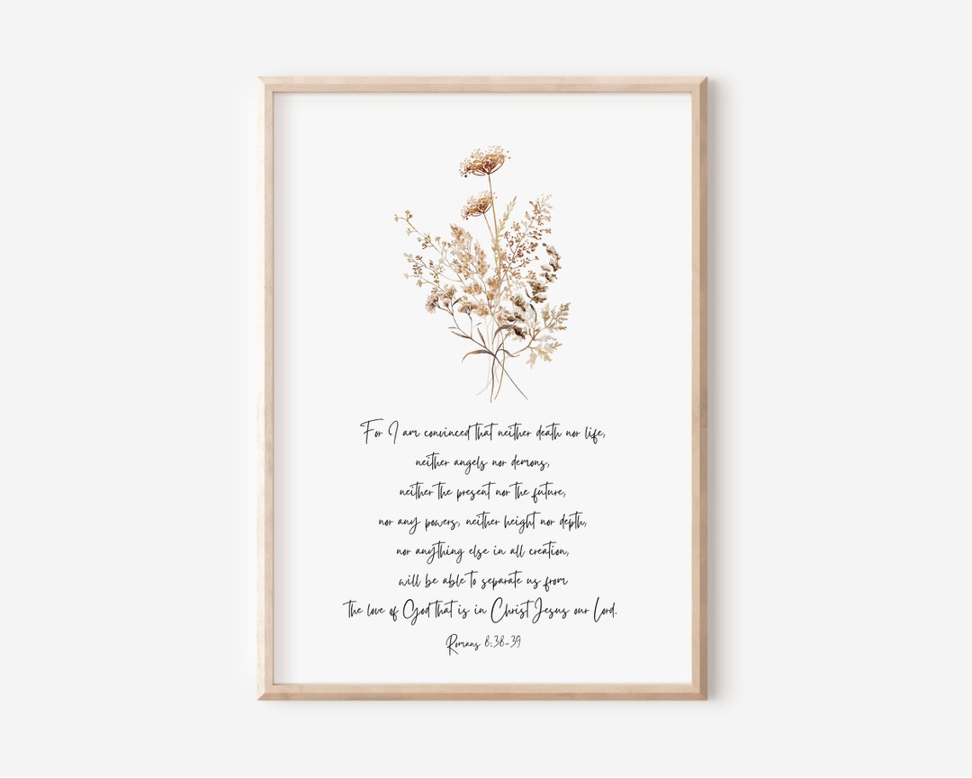 Römer 83839 Nichts kann uns von der Liebe Gottes trennen Etsy.de