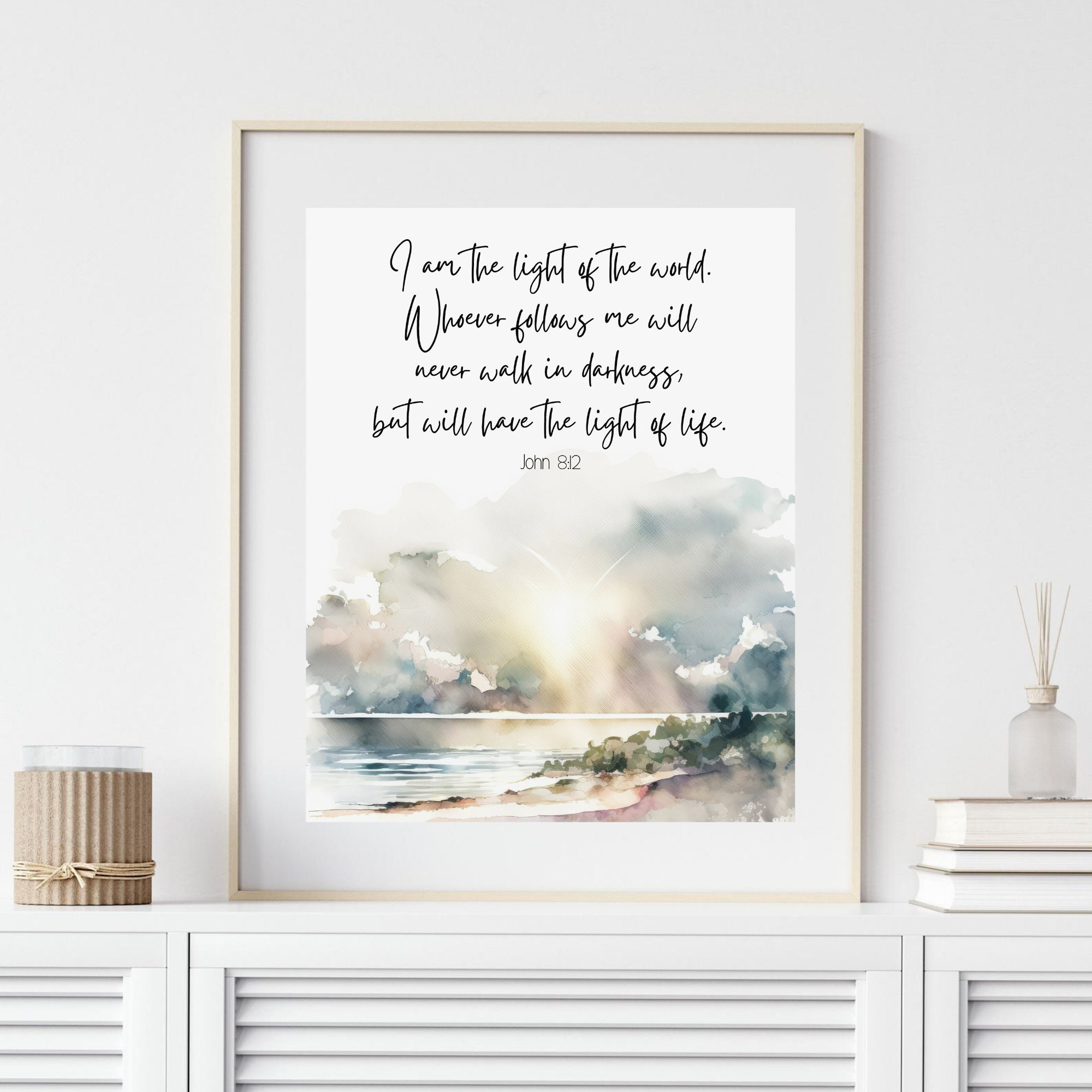 Bible Verse: John 18:36 - Jesus said, My kingdom is not of this world (8x10  Unframed Photo) | Christian Poster, Print, Picture or Framed Wall Art