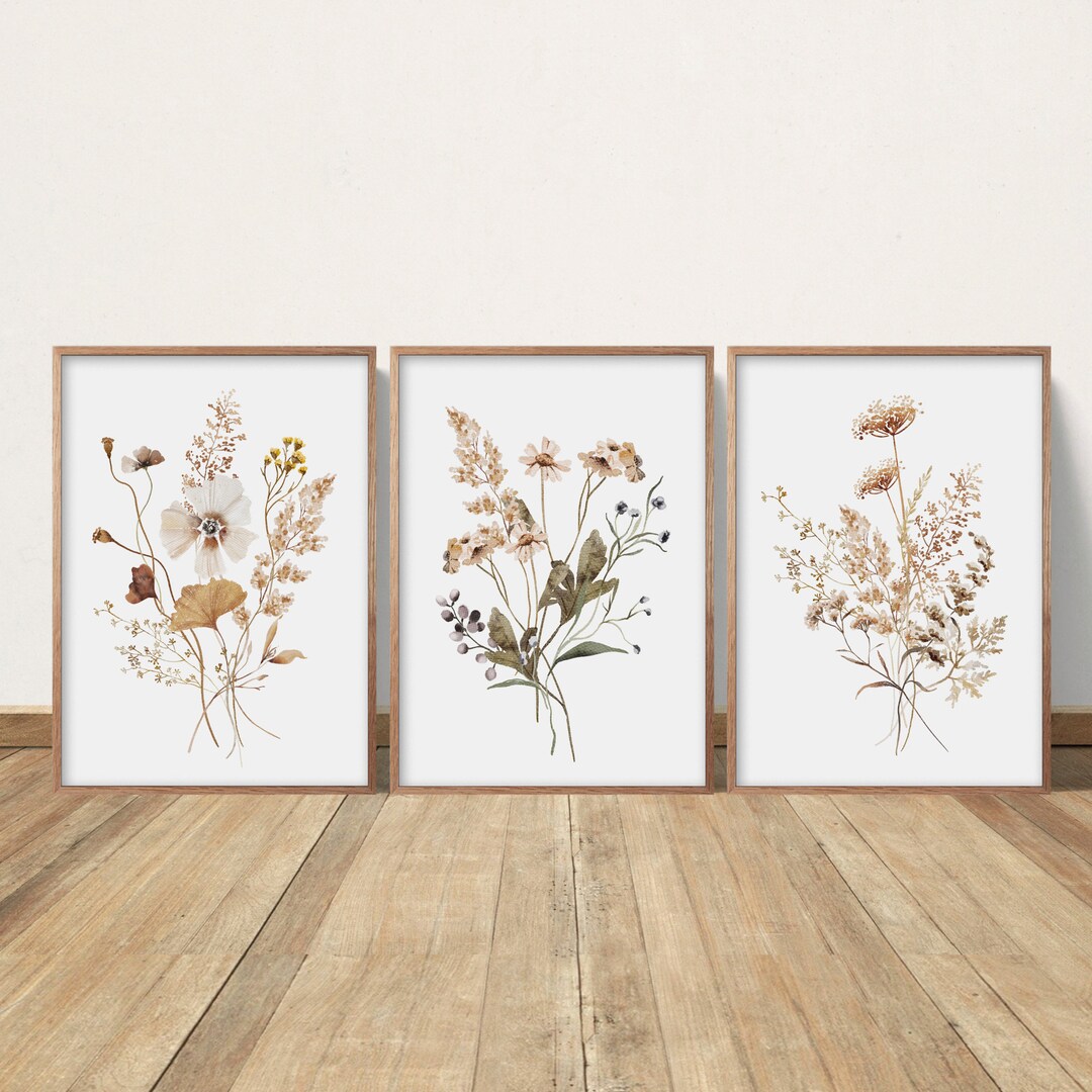 Wildflower Prints, Watercolor Flowers, Farmhouse Decor, Meadow Grass ...