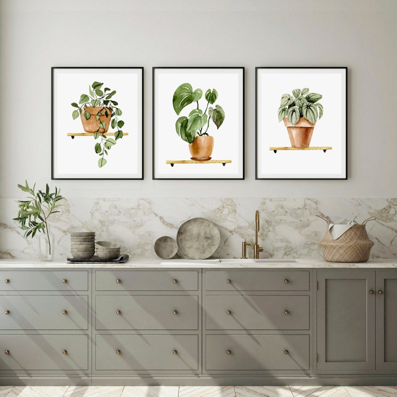 Botanical Print Set Living Room Wall Art Home Decor Gift Etsy