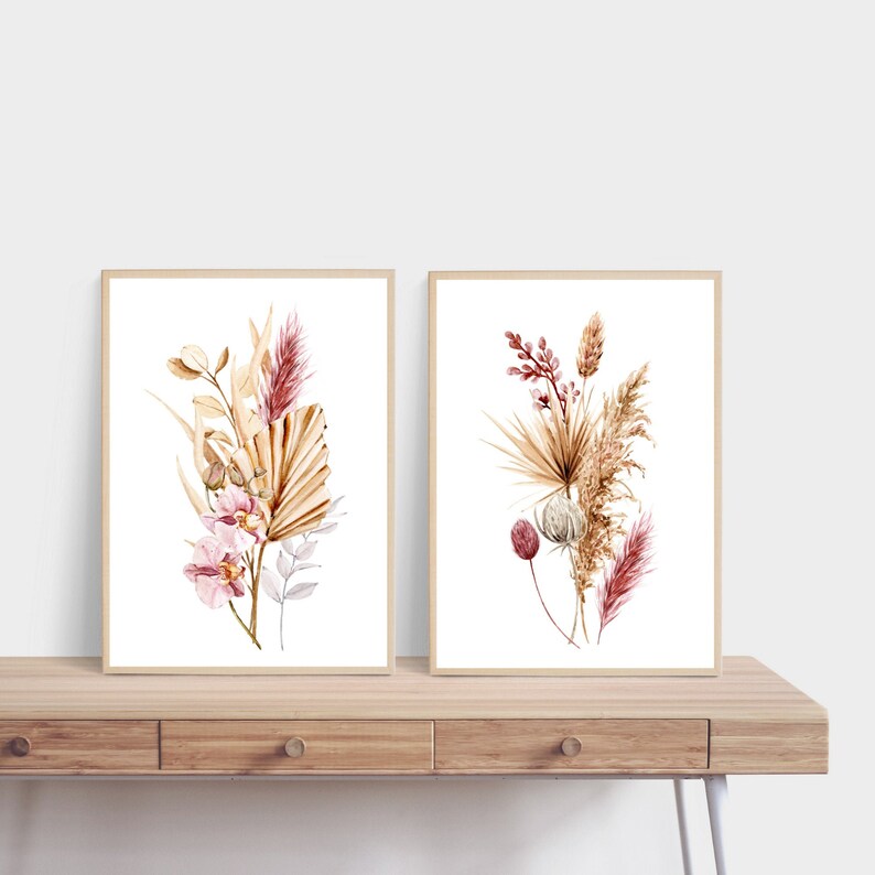 Dried Pampas Grass Decor Farmhouse Decor Botanical Bouquets Etsy