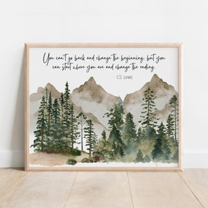 CS Lewis Quote, Recovery Printable, Inspirational Wall Art, Motivational Poster, Positive Quote, Sobriety Gift, Alcoholics Anonymous AA