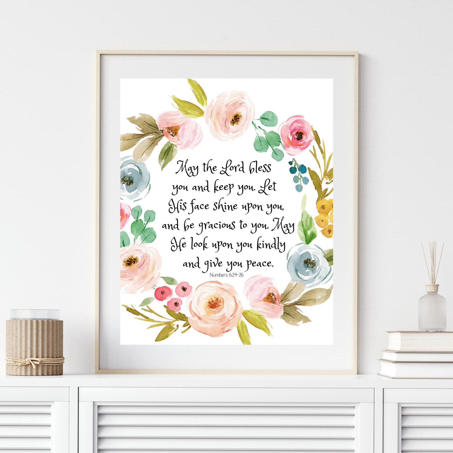 May The Lord Bless You And Keep You Numbers 6 Print Bible Etsy