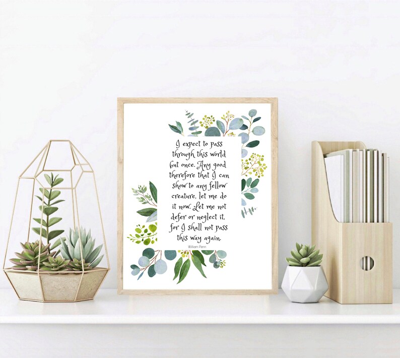 William Penn Quote Inspirational Wall Art Therapist Office | Etsy
