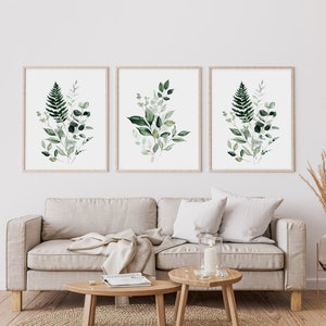 Botanical Print Set Plant Posters Living Room Wall Art Home - Etsy