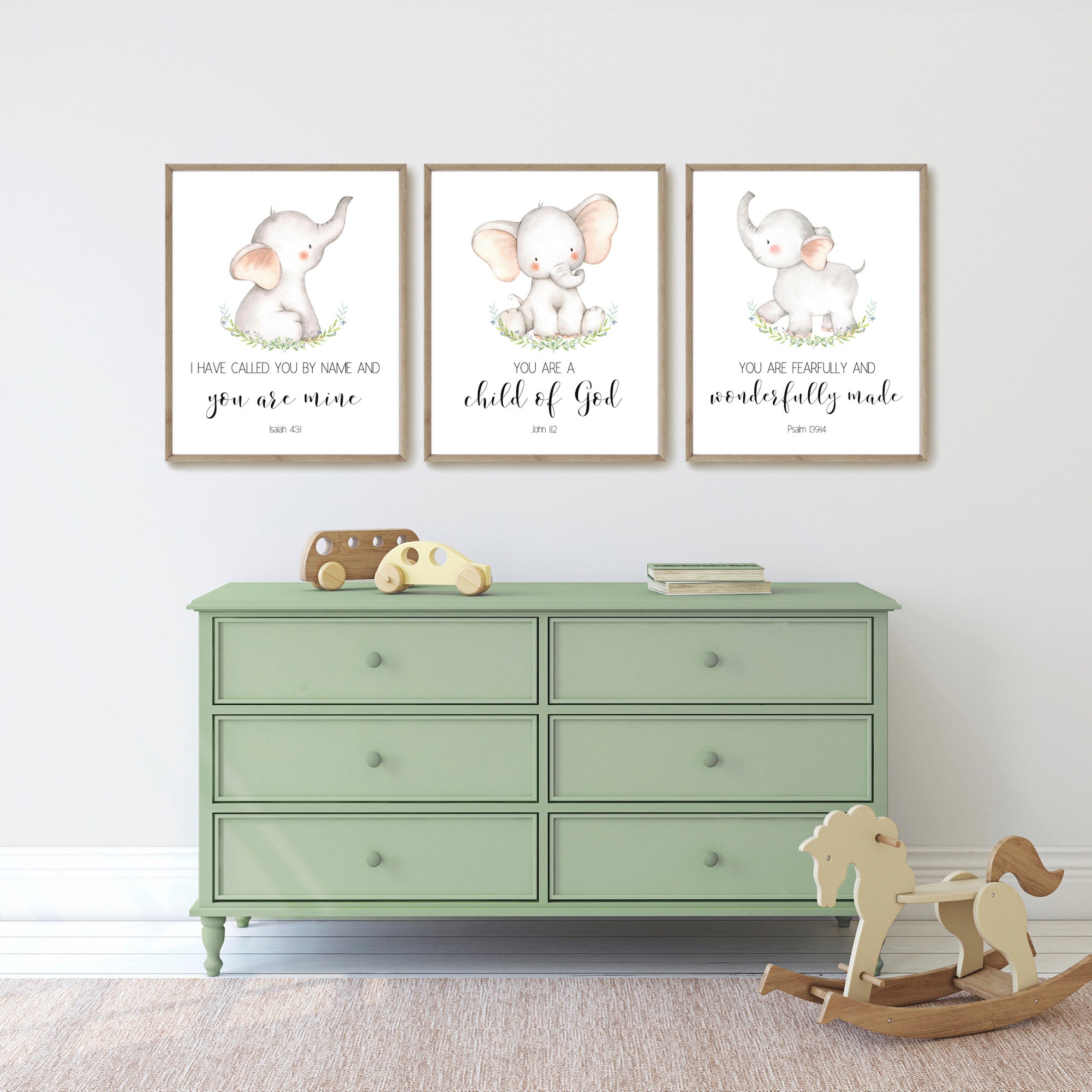 Christian Nursery Decor Kids Bible Verse Wall Art Scripture Etsy