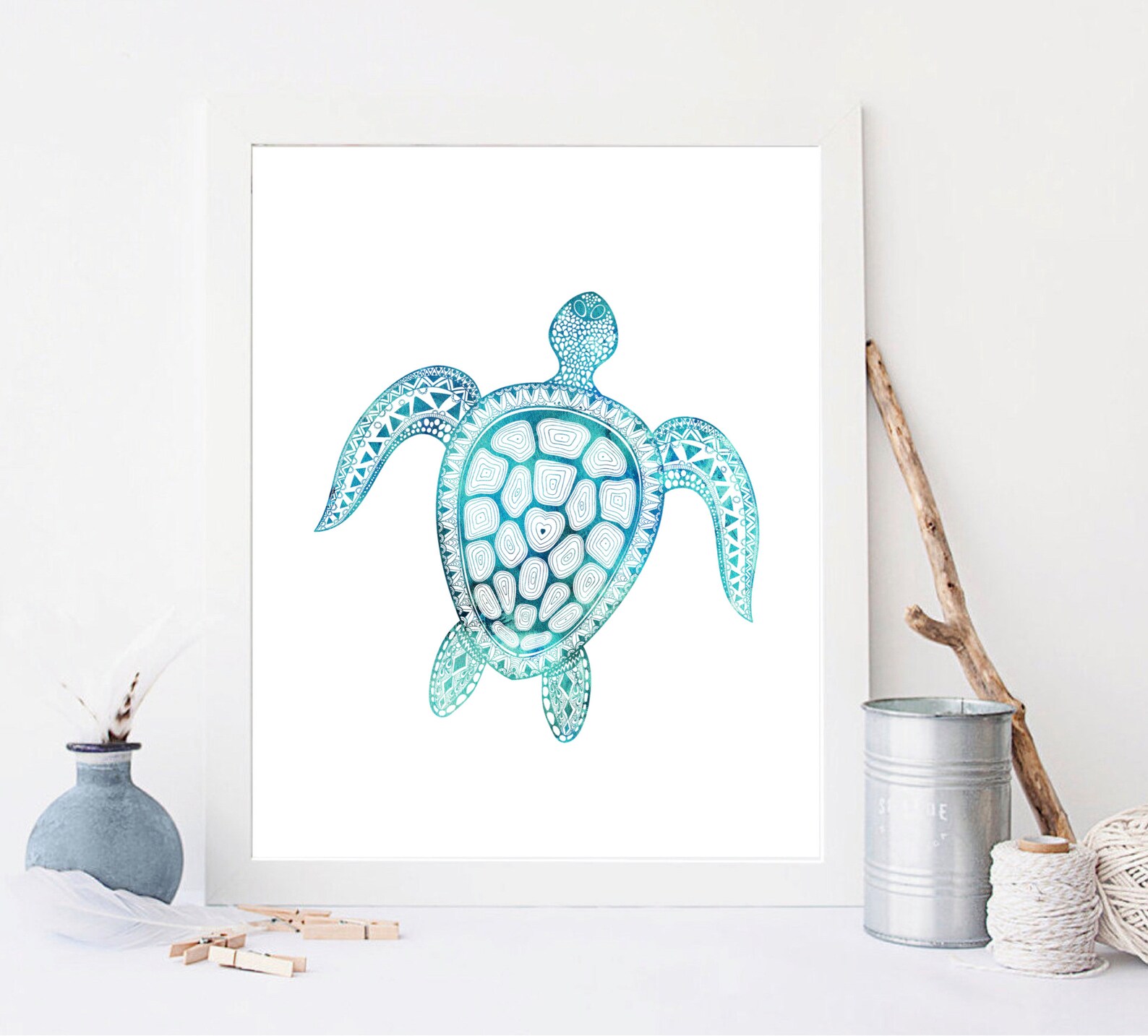Sea Turtle Wall Art Coastal Decor Nautical Wall Decor Beach - Etsy