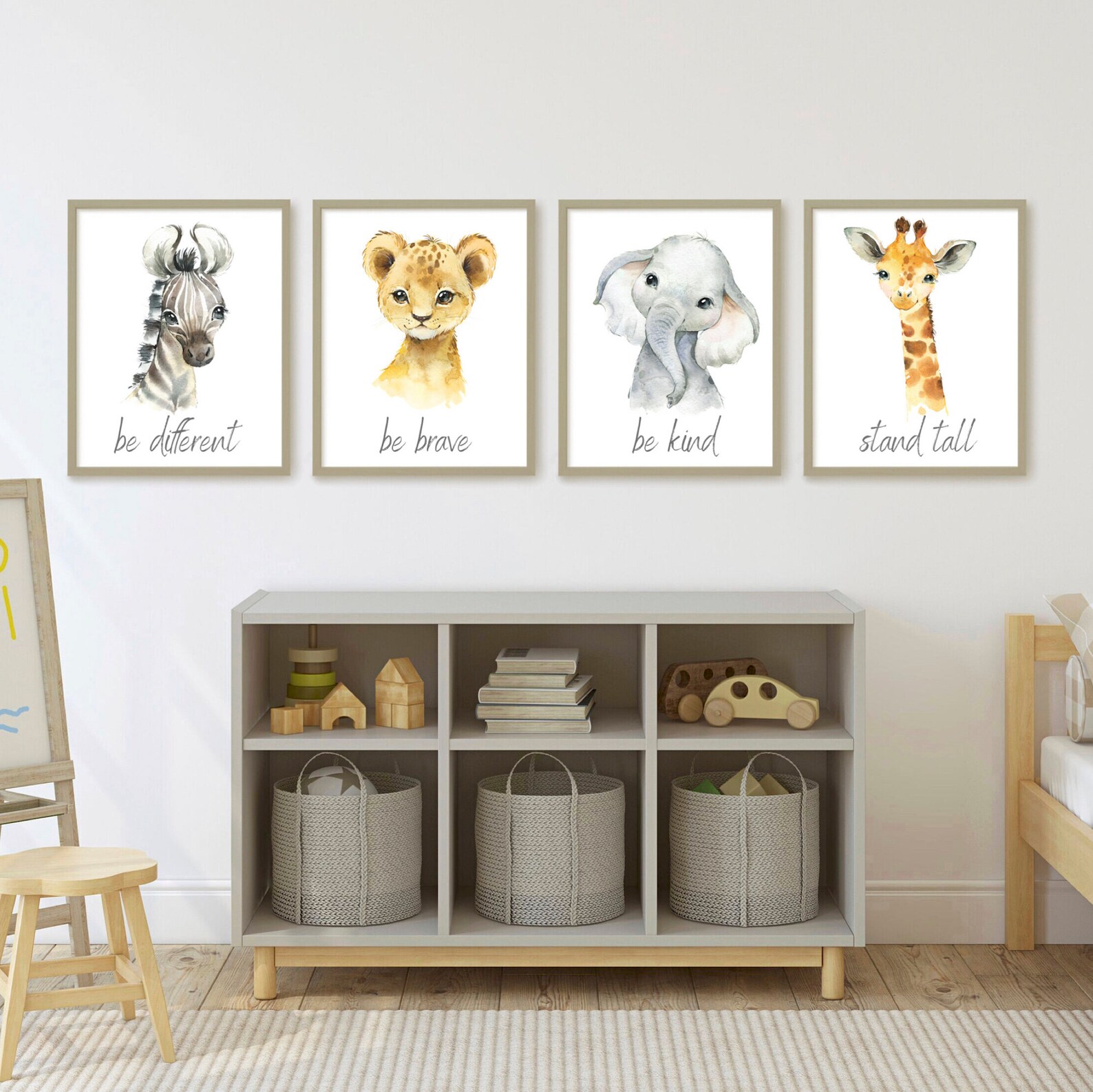Safari Nursery Decor Nursery Wall Art Kids Room Decor Etsy