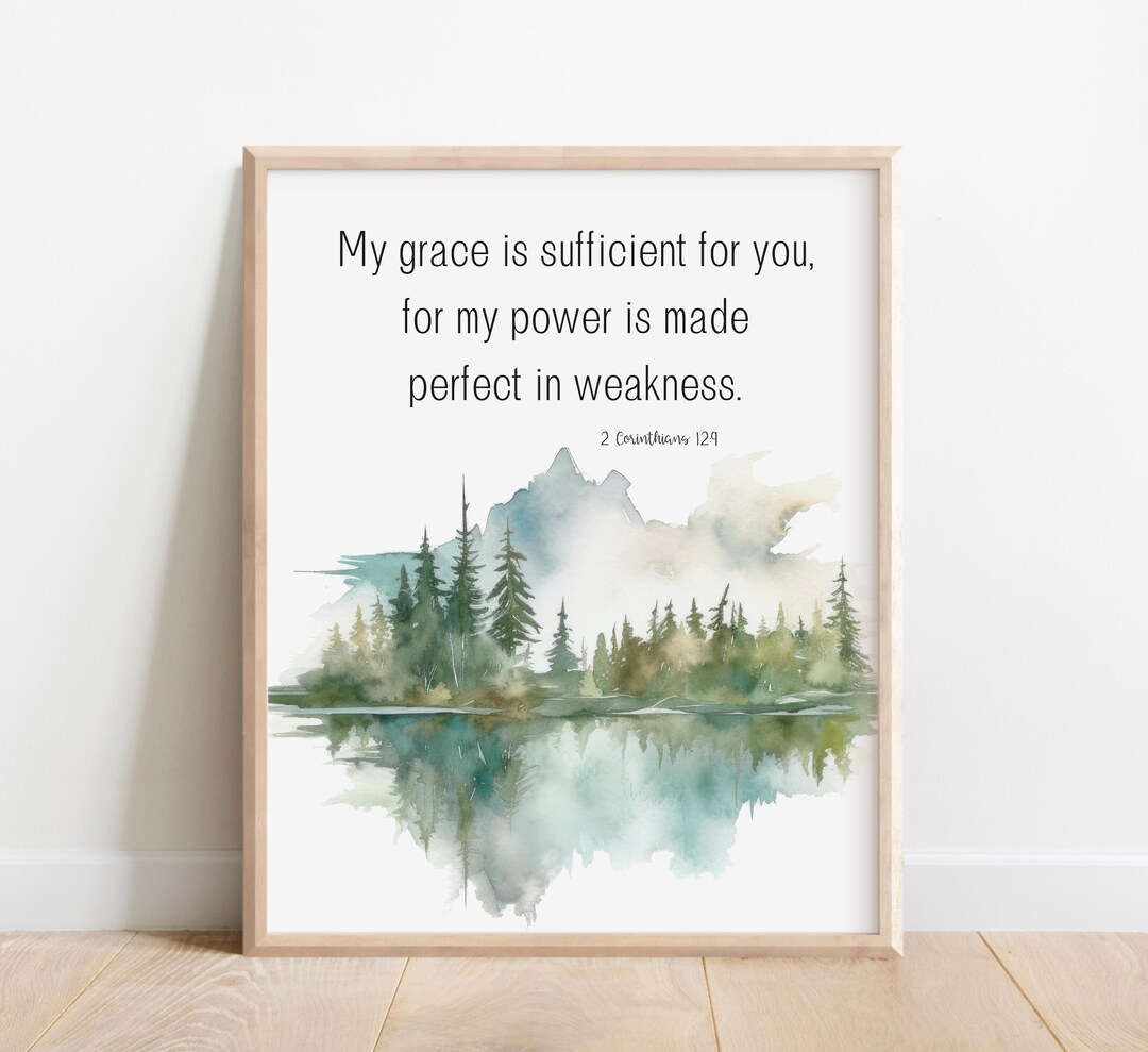 2 Corinthians 12:9, My Grace is Sufficient for You, Bible Verse Wall ...