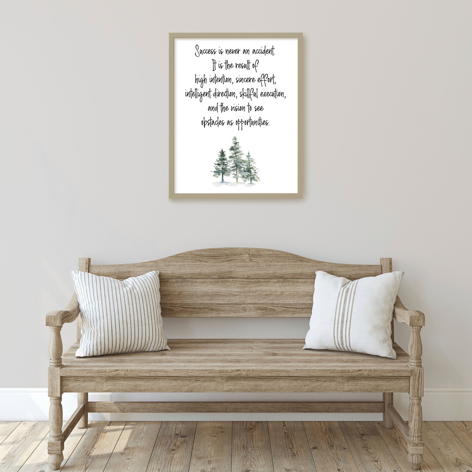 Success Quote Inspirational Wall Art Motivational Poster | Etsy