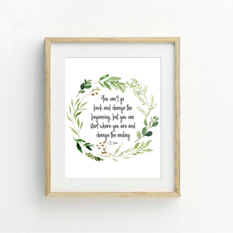 Motivational Poster Inspirational Wall Art Recovery Anniversary CS Lewis Quote AA Sponsor Gift Alcoholics Anonymous Sobriety Gift