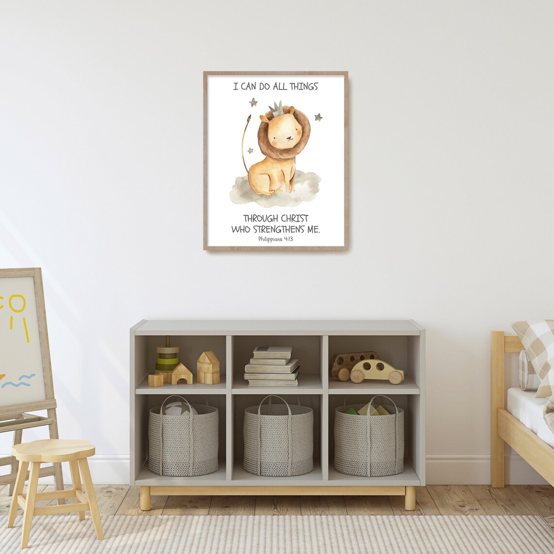 Christian Nursery Decor Kids Bible Verse Wall Art Watercolor Etsy