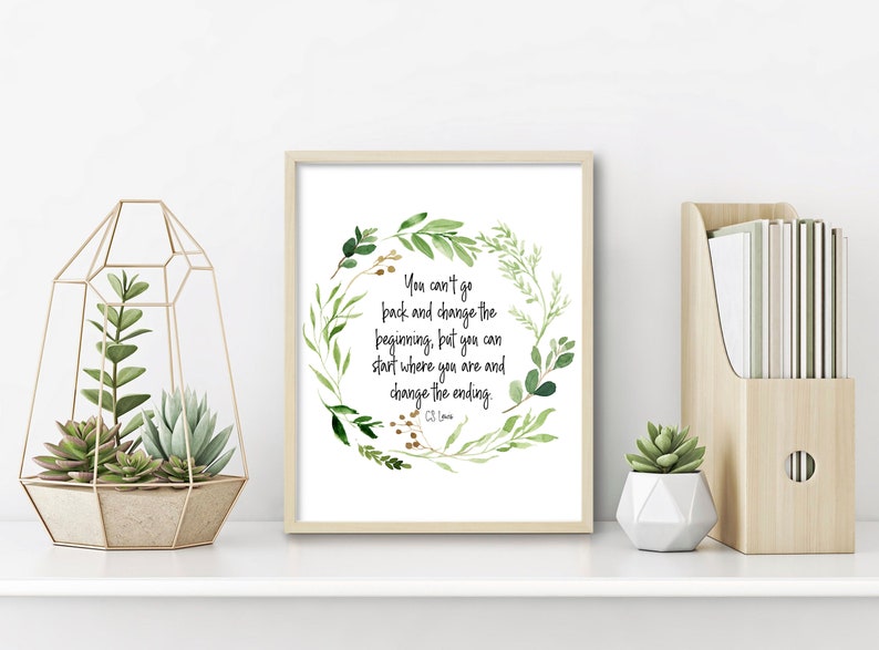 Motivational Poster Inspirational Wall Art Recovery Anniversary CS Lewis Quote AA Sponsor Gift Alcoholics Anonymous Sobriety Gift