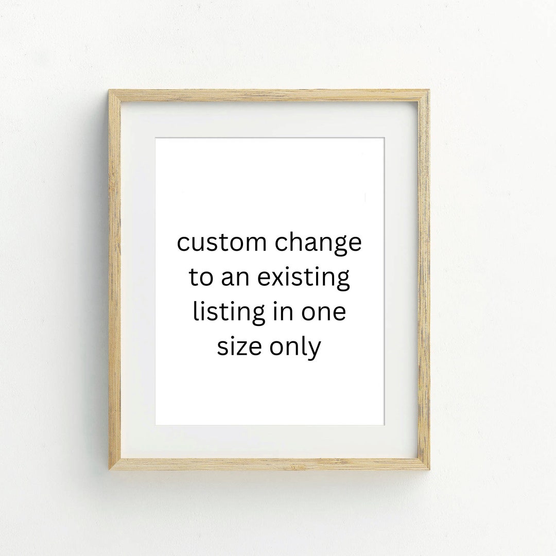 Changes in Font or Wording for One Image, or Change to Existing Listing ...