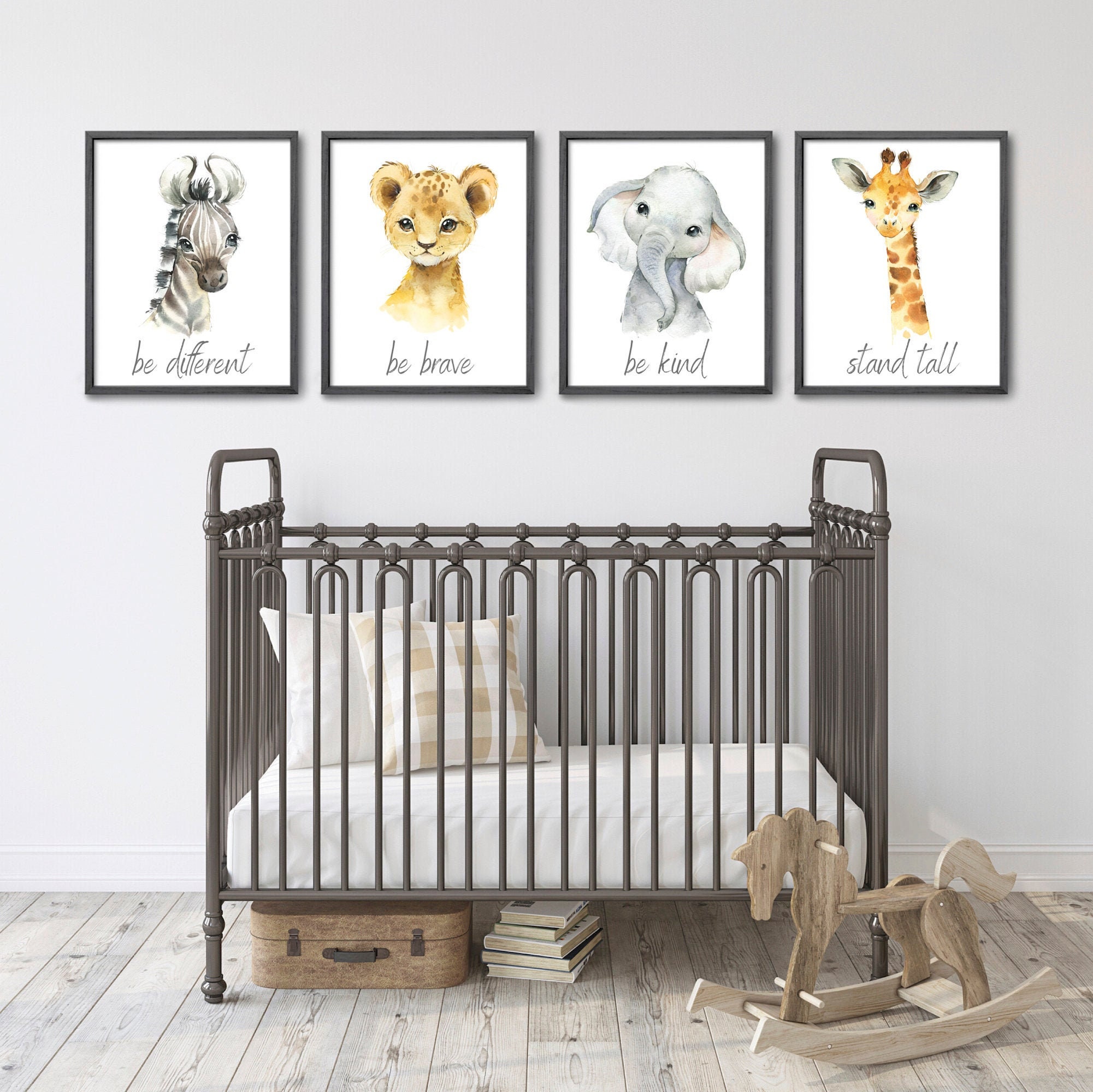 Safari Nursery Decor Nursery Wall Art Kids Room Decor Etsy