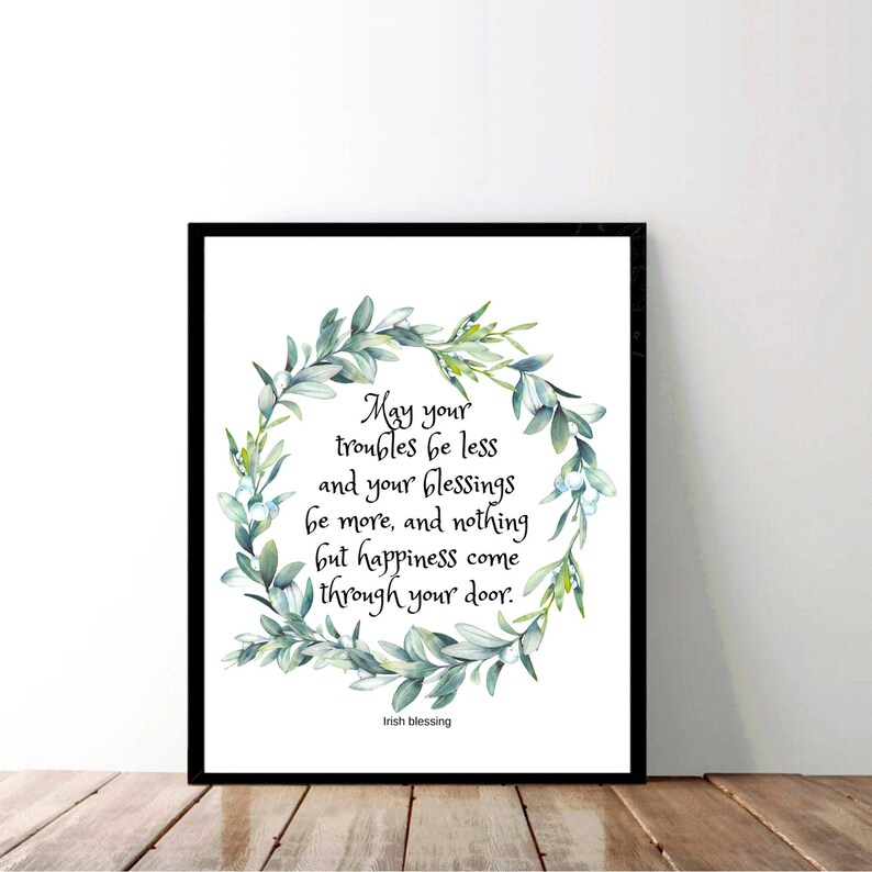 Irish Blessing Print Irish Prayer Ireland Gift Christian Etsy