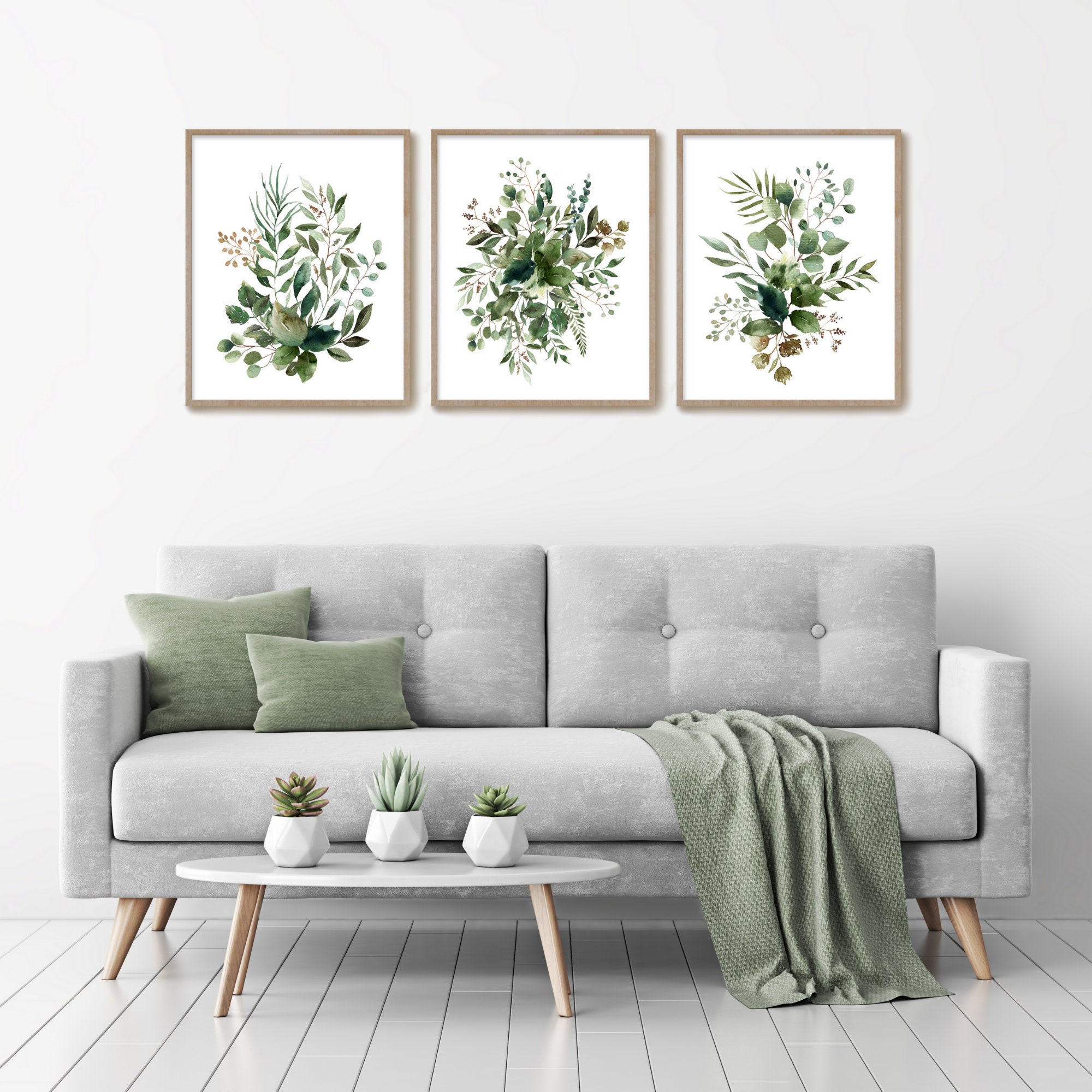 Botanical Print Set Living Room Wall Art Home Decor Gift Etsy