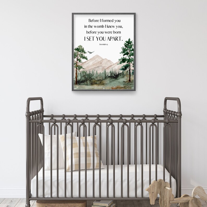 Christian Nursery Decor Kids Bible Verse Wall Art Before I Etsy